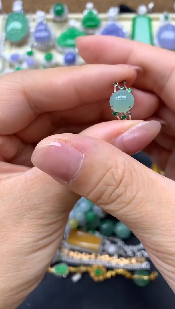 【闪购商品】翡翠戒指18K金镶嵌101中国好珍宝