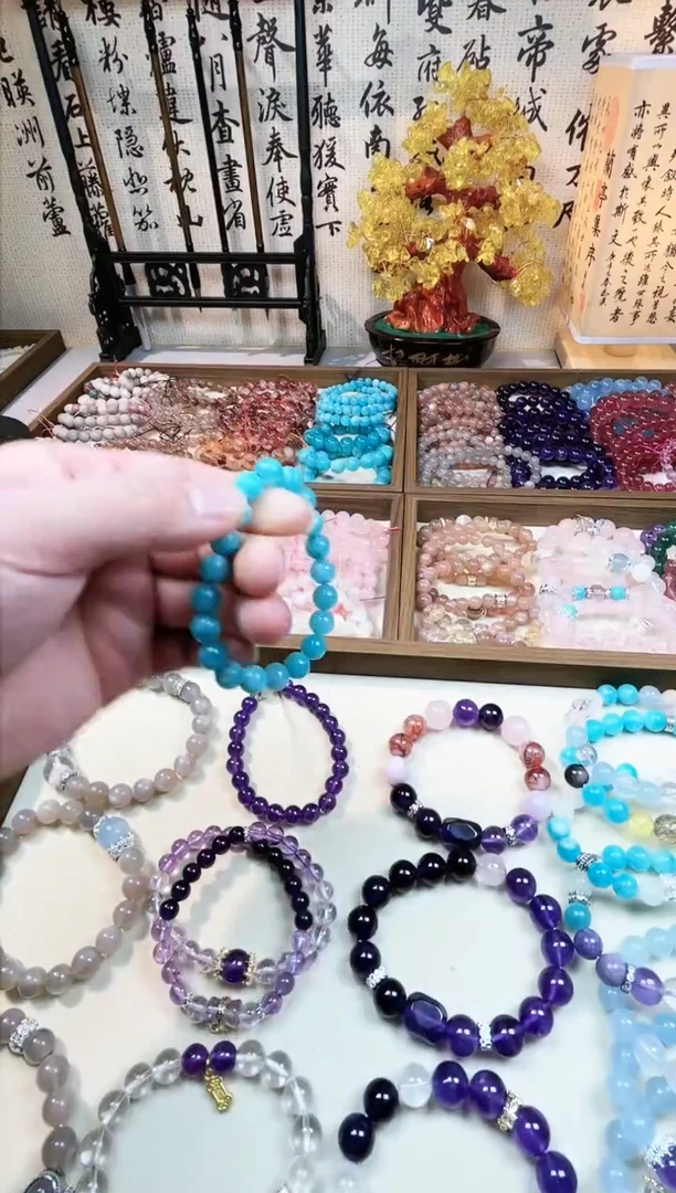 【闪购商品】硅化玉手链合金天河石手串，尺寸9mm+保真保天然