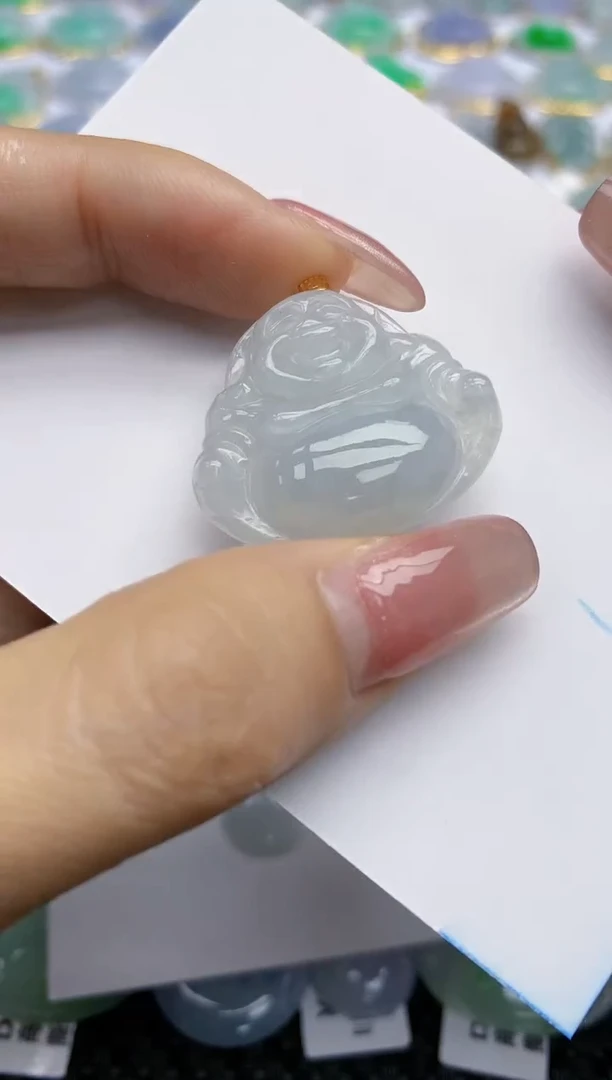 【闪购商品】翡翠18K金镶嵌挂件天然翡翠A货