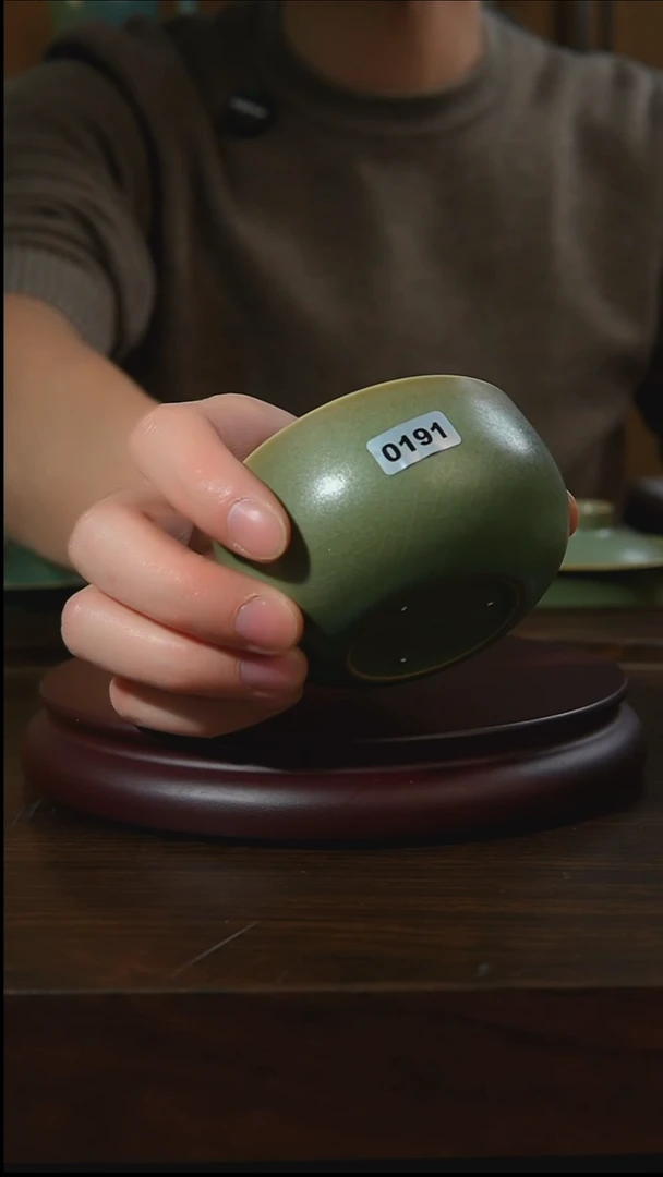 杯子瓷汝州原产地原矿仿古老釉q