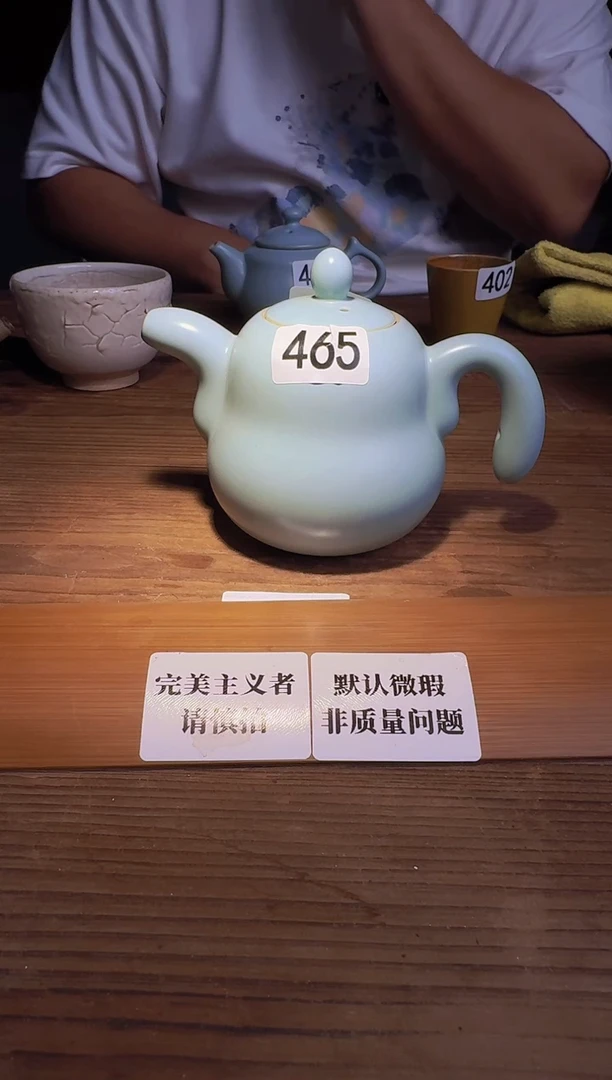 婺州窑龙窑烧制技艺汝窑壶（465