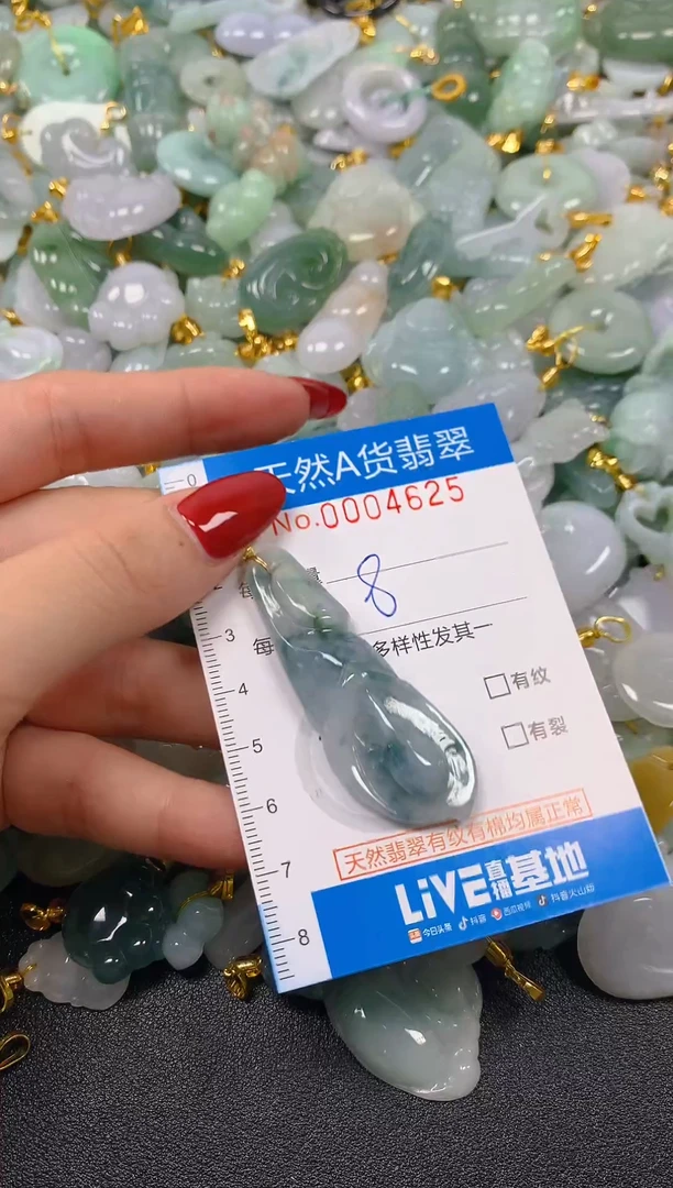 颈饰未镶嵌翡翠净货挂件-4625