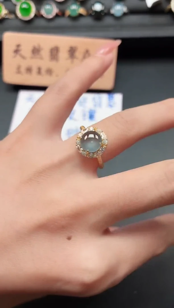 银S925镶嵌戒指翡翠11111