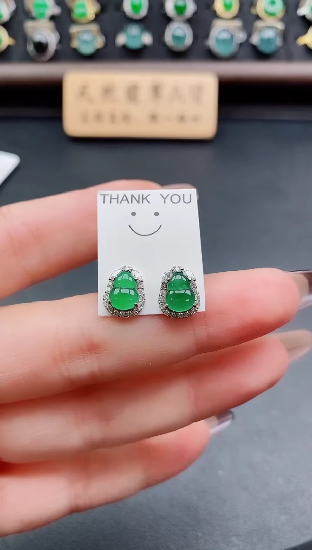 银S925镶嵌戒指翡翠1