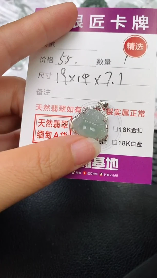 翡翠银S925镶嵌颈饰·