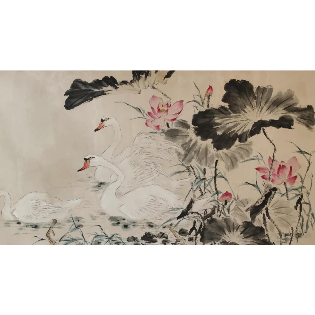 【辽拍】V250709-2-762《鹅》（8.4平尺）纸本镜片 yy1217t
