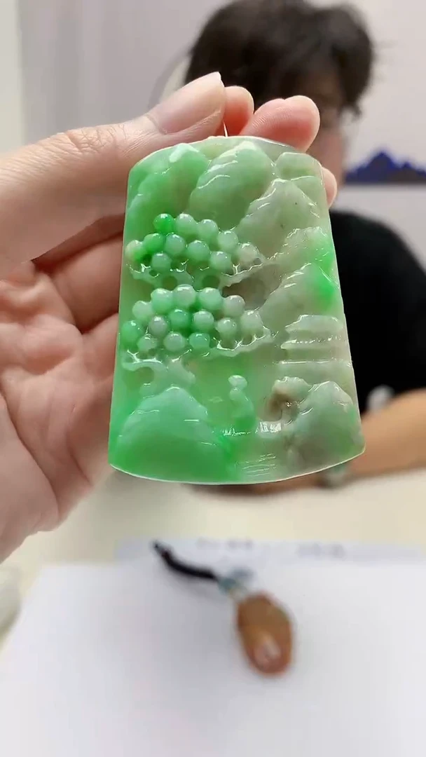 定制翡翠未镶嵌4688zm-毛货挂件31