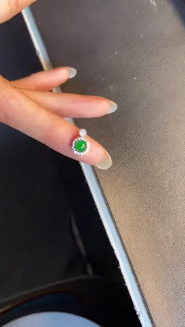 吊坠(不含链)银S925镶嵌翡翠1