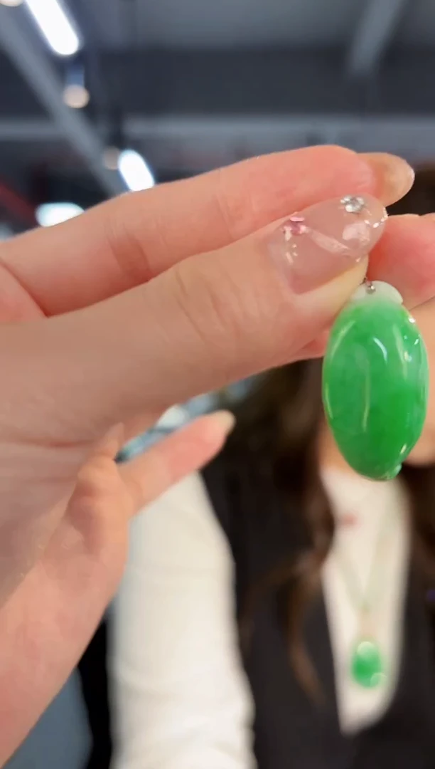 【闪购商品】翡翠颈饰18K金镶嵌缅料A货/支持复检/一件