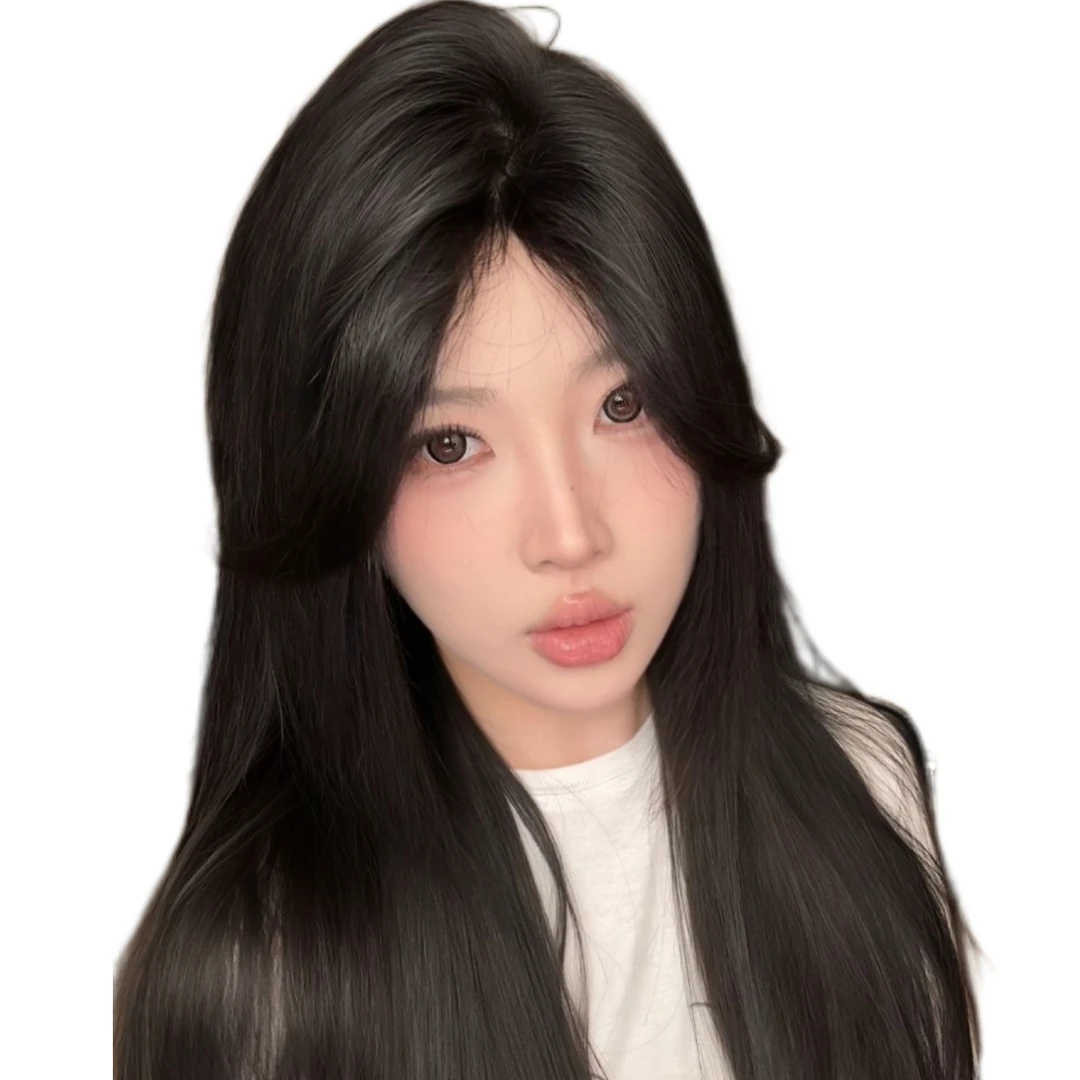 【气质八字|中分款】真人发丝定制补发片高颅顶一片式无痕刘海透气