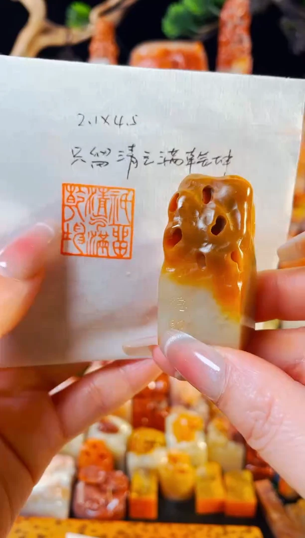 【闪购商品】寿山石印石手工篆刻《只留清气满乾坤》