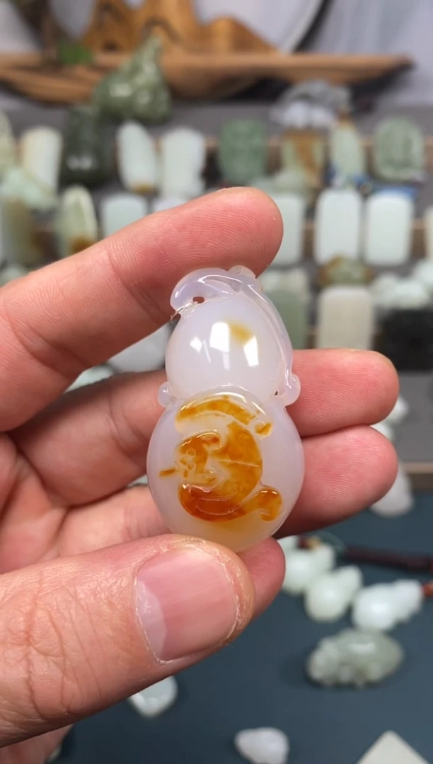 【闪购商品】玛瑙/玉髓颈饰未镶嵌葫芦