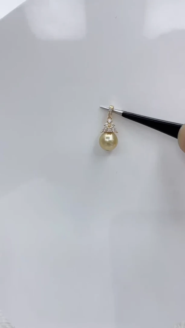 【闪购商品】海水珍珠吊坠(不含链)银S925镶嵌海水珍珠吊坠