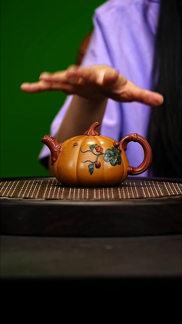 宜兴原矿高端紫砂 芒果泥拼红皮龙200cc