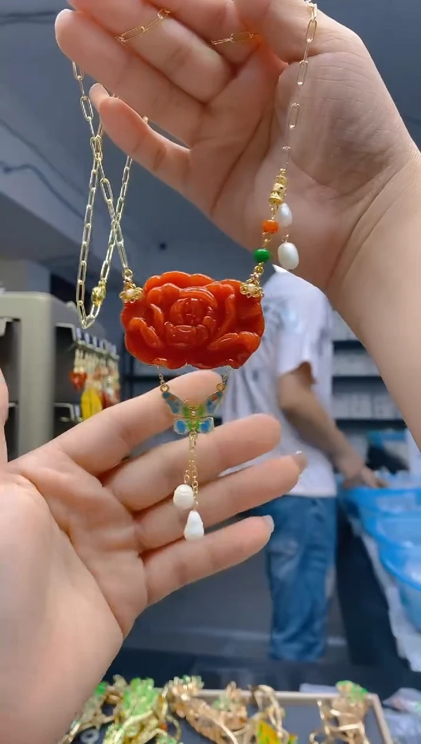 【闪购商品】翡翠耳饰合金0275翡翠锁骨链