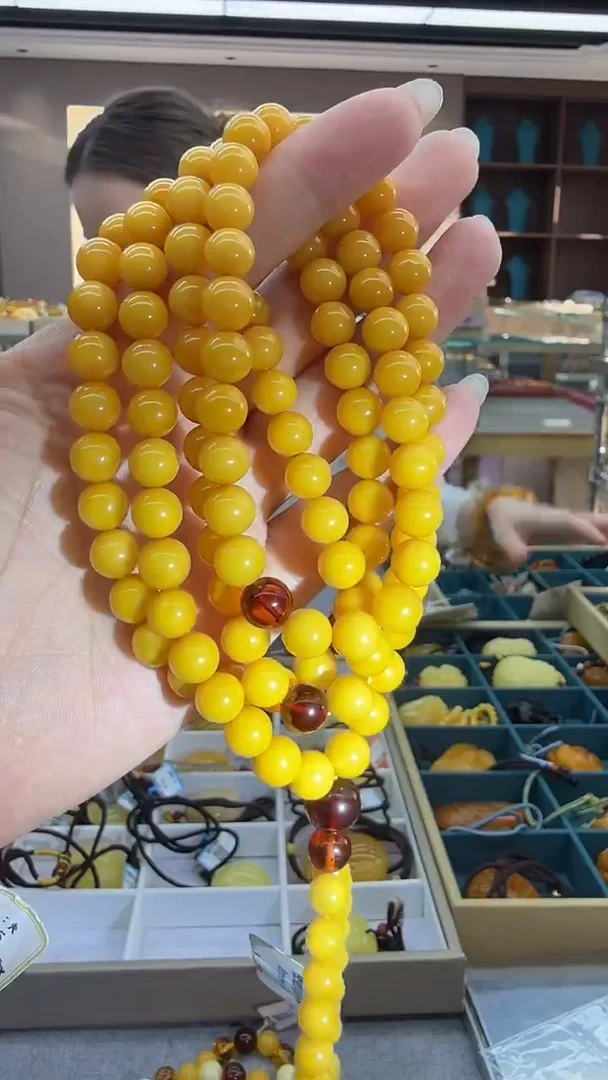 琥珀颈饰未镶嵌126秒拍号 假一罚三 8mm