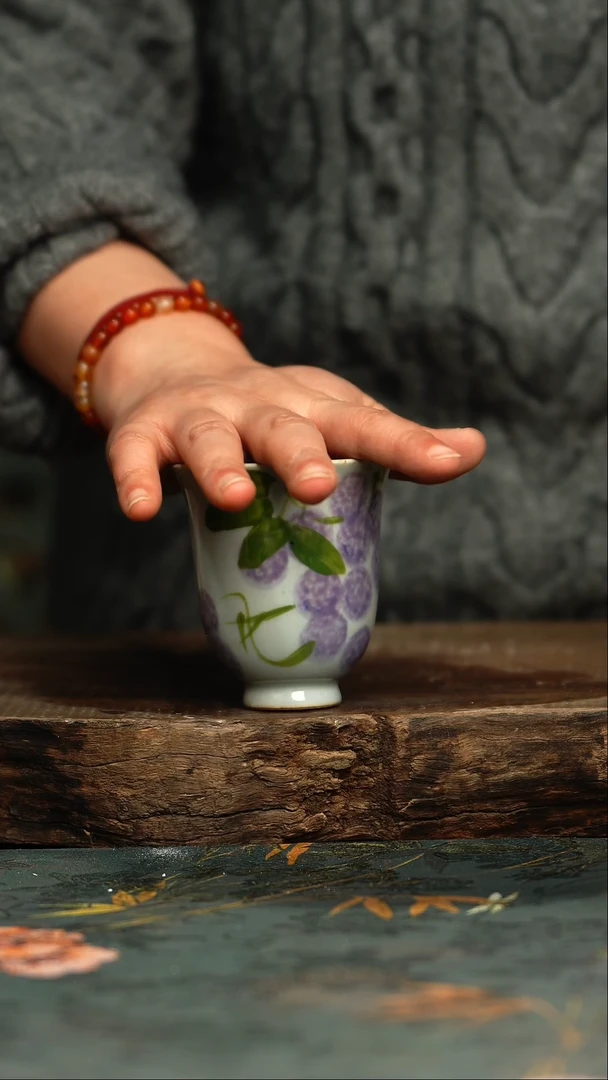 【闪购商品】杯杯釉下彩手工手绘同款陶器