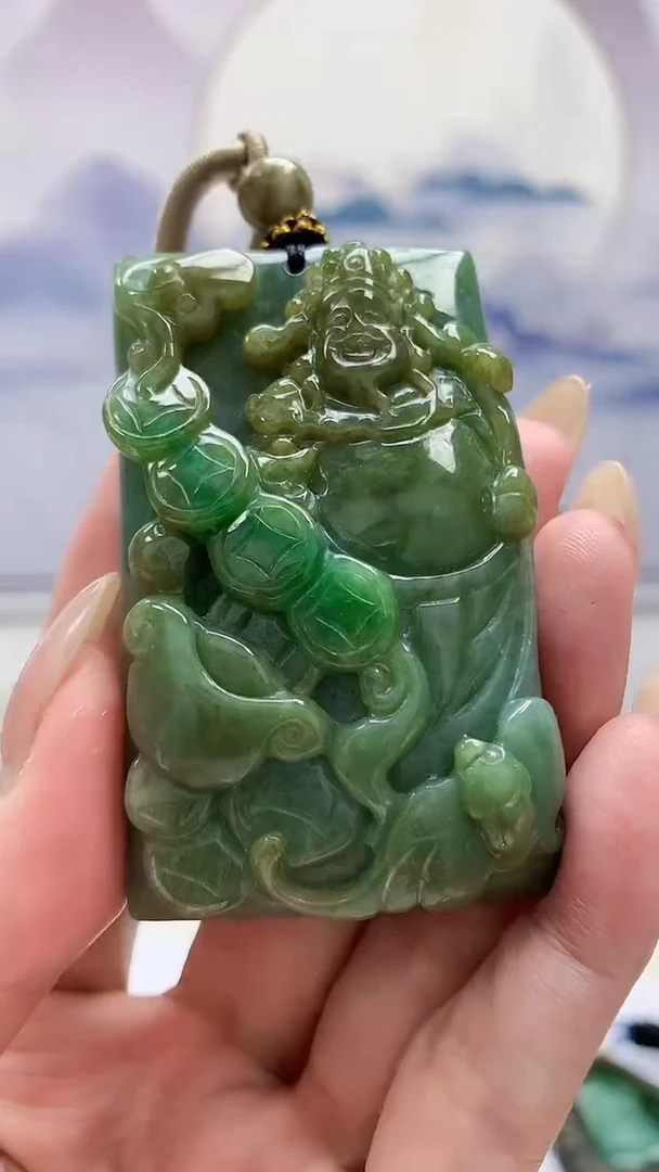 未镶嵌定制翡翠4917MM-毛货挂件10