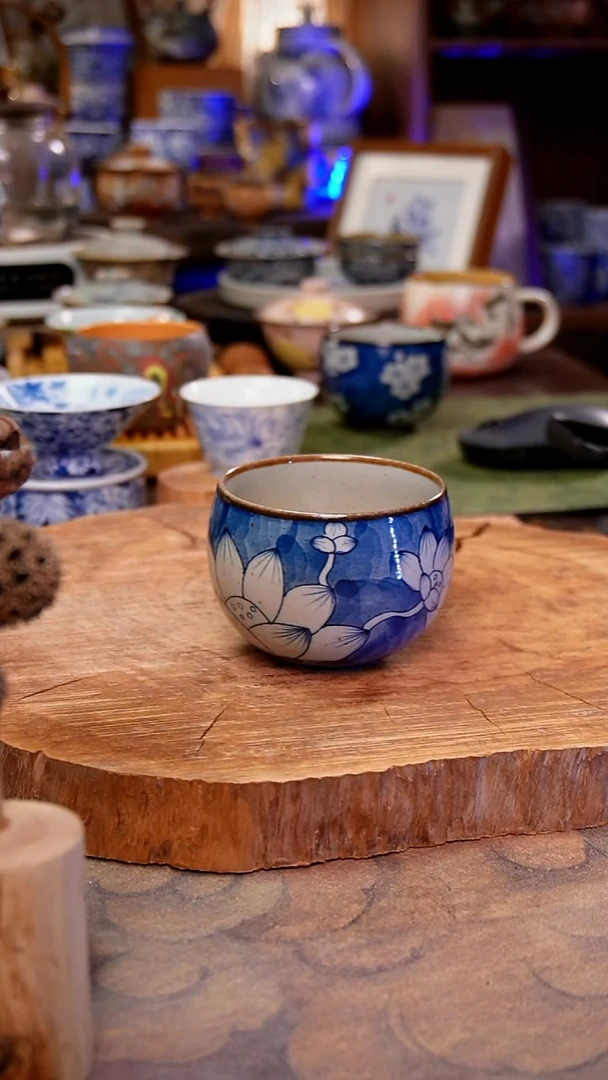 摆件紫砂荷花手工手绘手工手绘