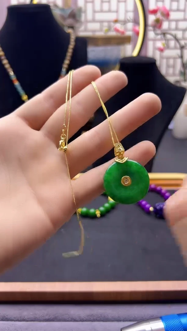 【闪购商品】翡翠颈饰14K金镶嵌D130