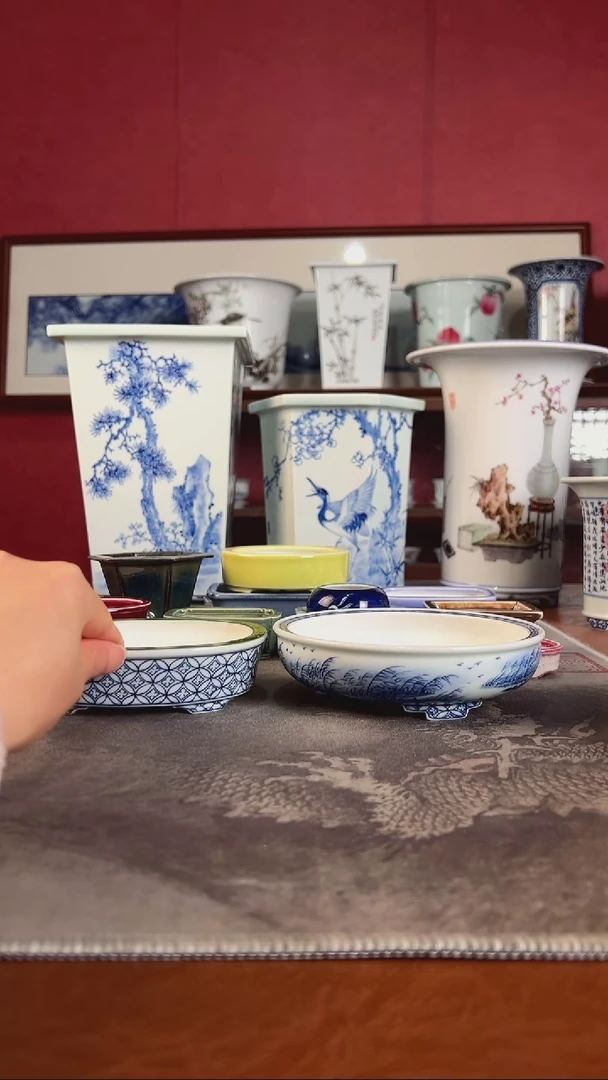 【闪购商品】釉下青花盆釉下青花盆