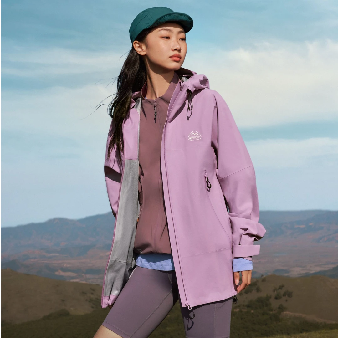 斯凯奇官方男女同款登山徒步透气户外运动外套时尚斯凯奇冲锋衣