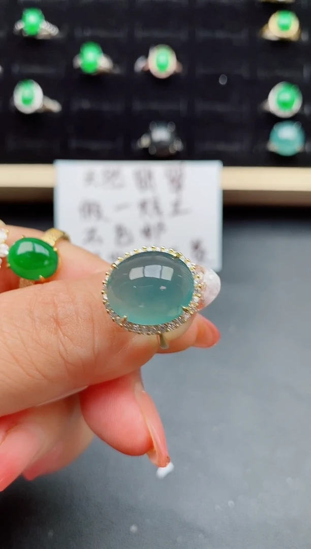 【闪购商品】翡翠戒指银S925镶嵌508050