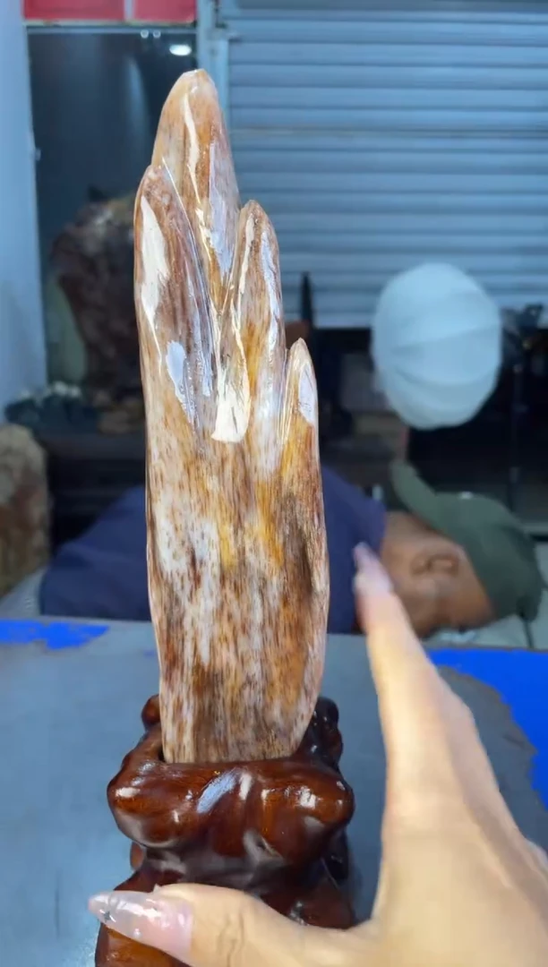 未镶嵌摆件硅化玉10