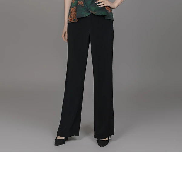 浒城古娘中式碧盘芙蓉醋酸裤子-22B19298