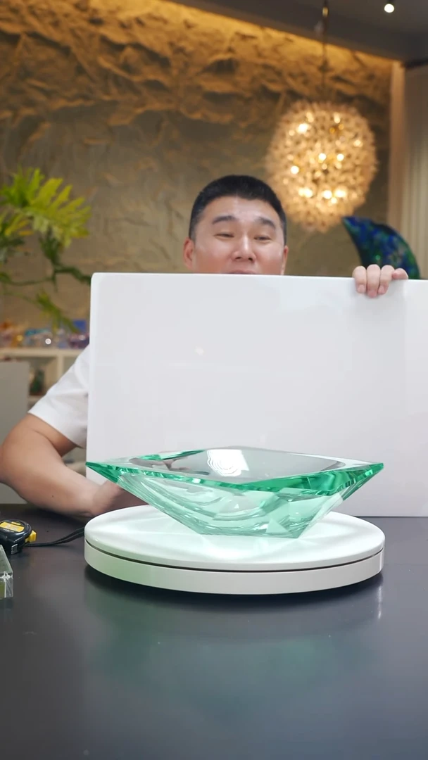 琉璃湖水绿色方形果盘