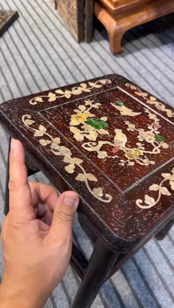 木紫檀螺钿富贵凳0000000000