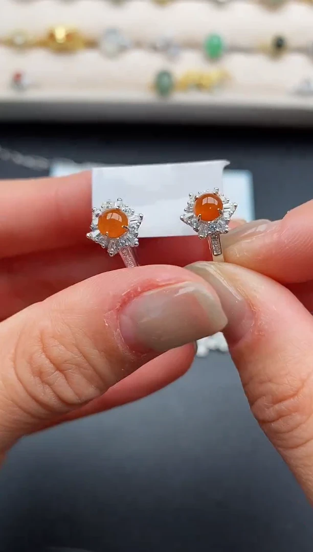 银S925镶嵌戒指翡翠33333333+7