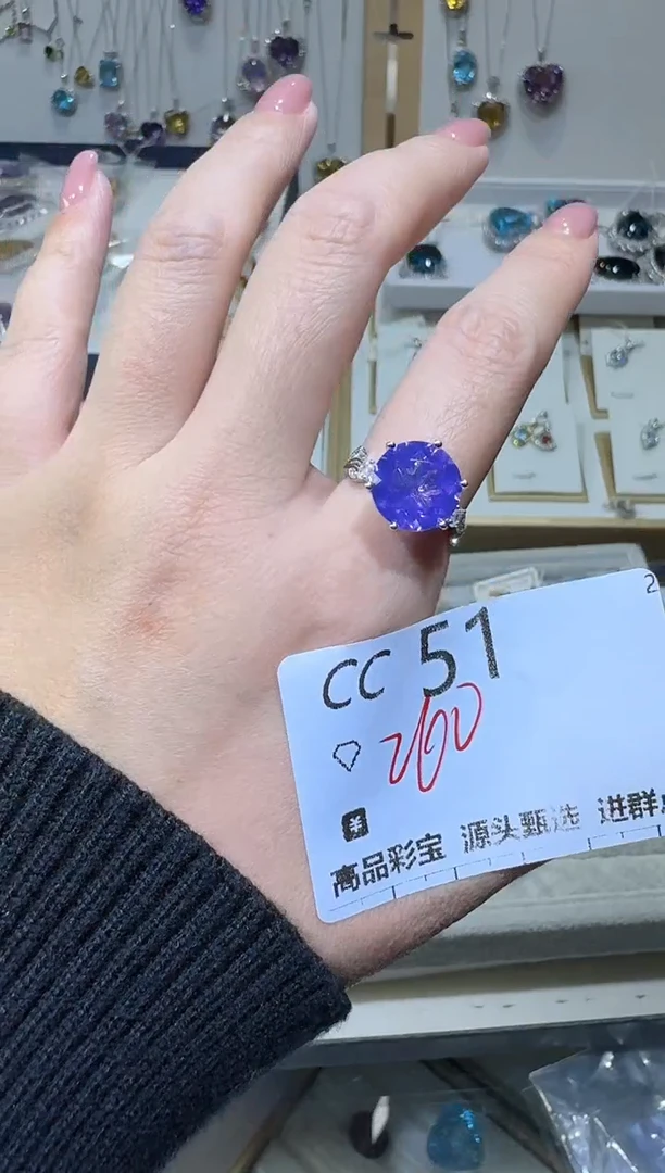 【闪购商品】水晶戒指银S925镶嵌多样性发一CC51