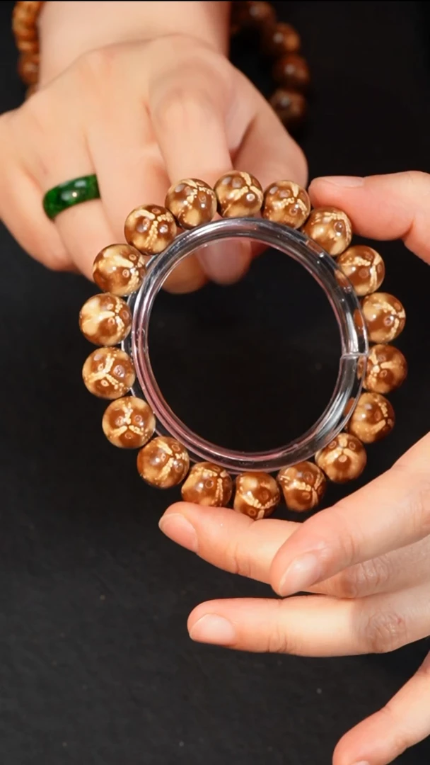 紫金鼠手串悟空熊猫正圆光珠12+mm