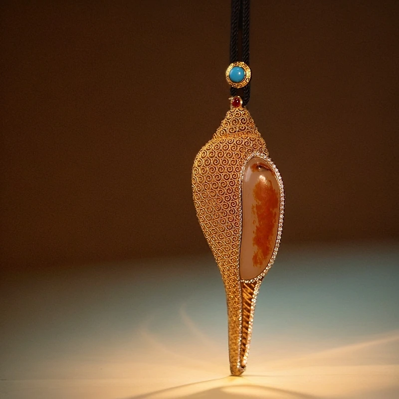 【新疆马爷珠宝】古法金镶嵌无相佛