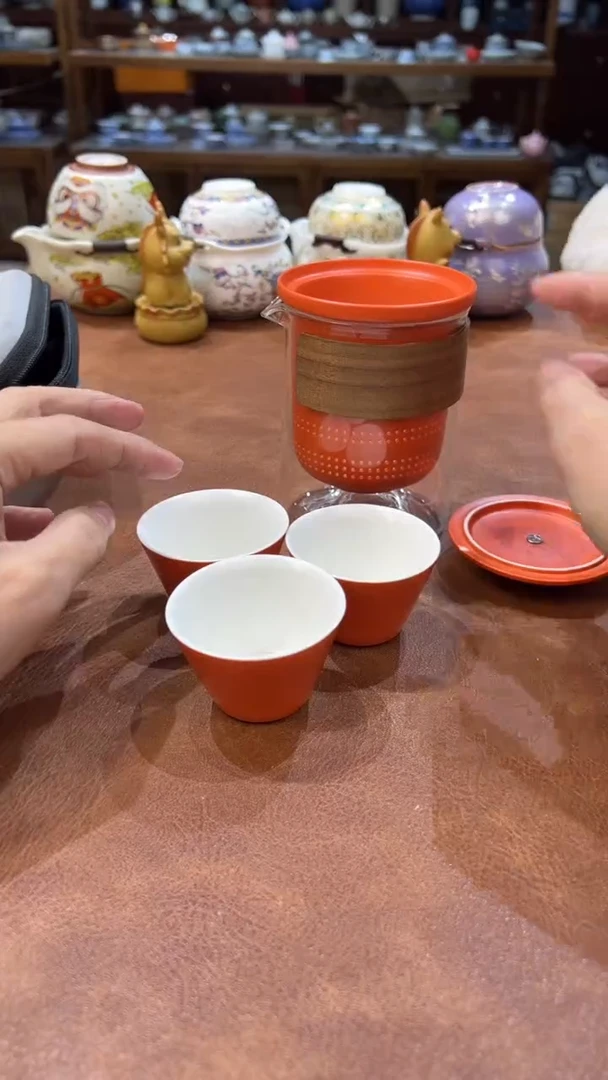 真的很便宜会开片的旅行茶具