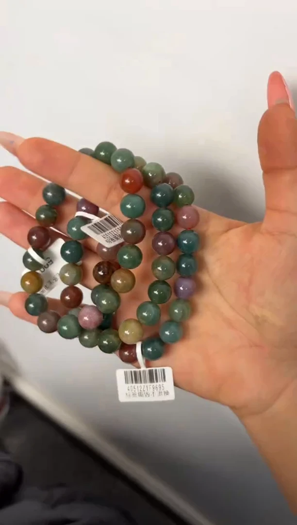 玛瑙/玉髓手串未镶嵌蒲缥水草9-10mm单圈多样性发1