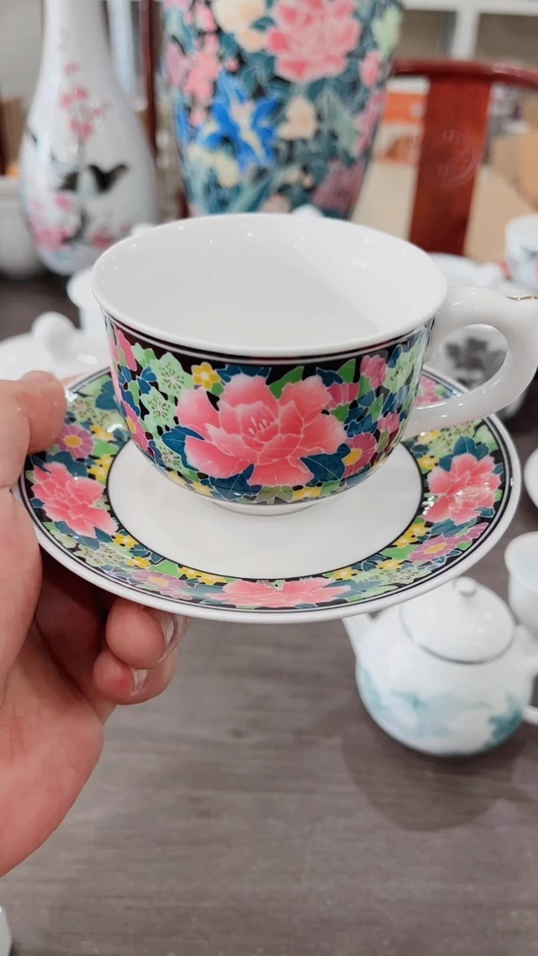 春**暖湖南醴陵釉下五彩陶瓷2个