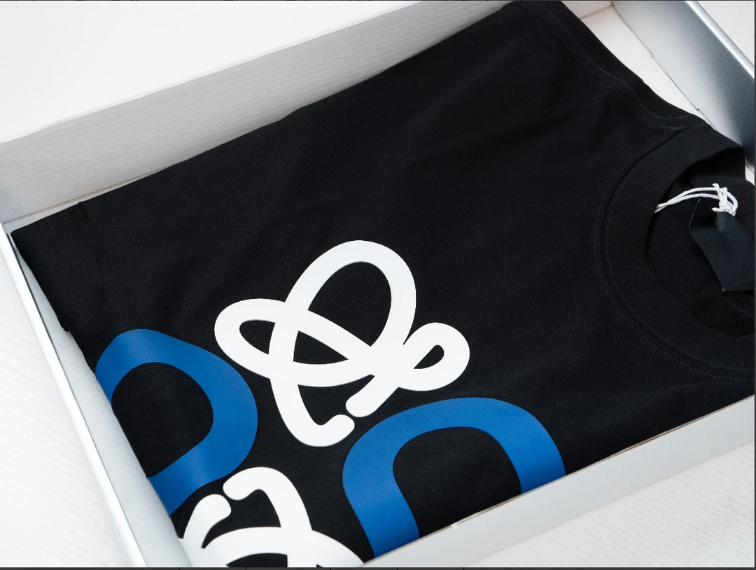 【大罗系列蓝白标】夏季重磅罗字母潮牌宽松短袖J1013-016