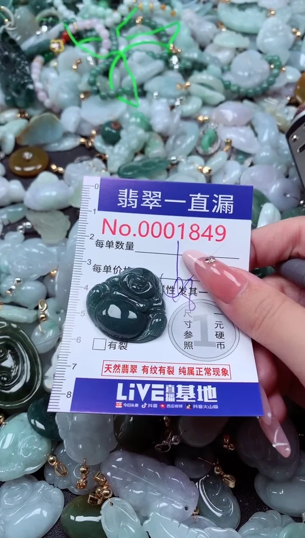 翡翠未镶嵌吊坠(不含链)1849