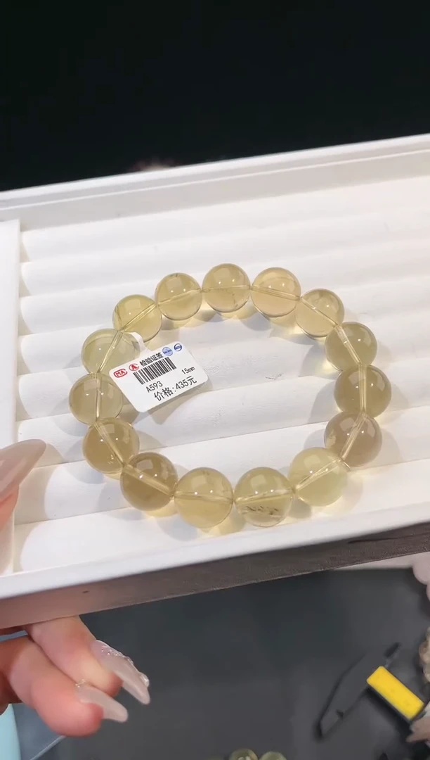 【闪购商品】水晶手链未镶嵌多样性发一黄泡泡15mm