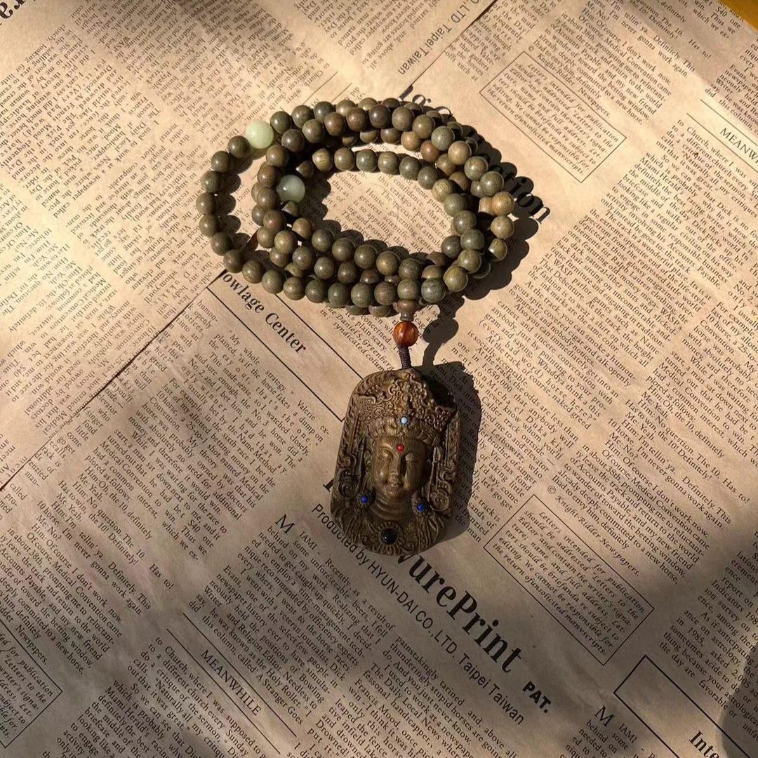 {万晟}4---t0097绿檀度母吊坠（多样性发货）