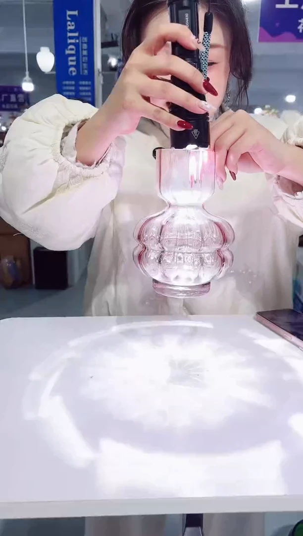 【闪购商品】玻璃私花主义花瓶厂-微瑕--CXHU