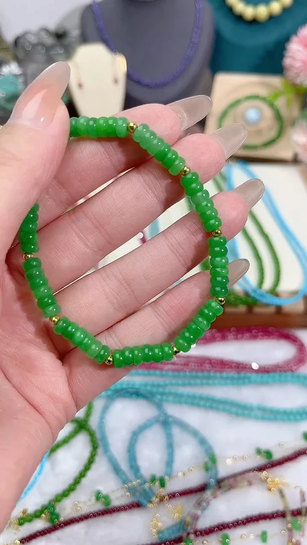 【闪购商品】翡翠手链银S925镶嵌99手链