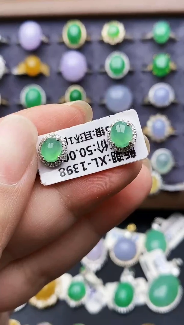 银S925镶嵌戒指翡翠1670