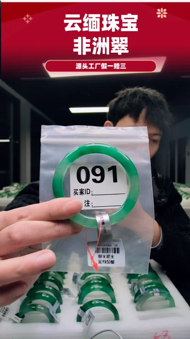 未镶嵌手镯石英质玉（非洲翠）～**～56圈口091