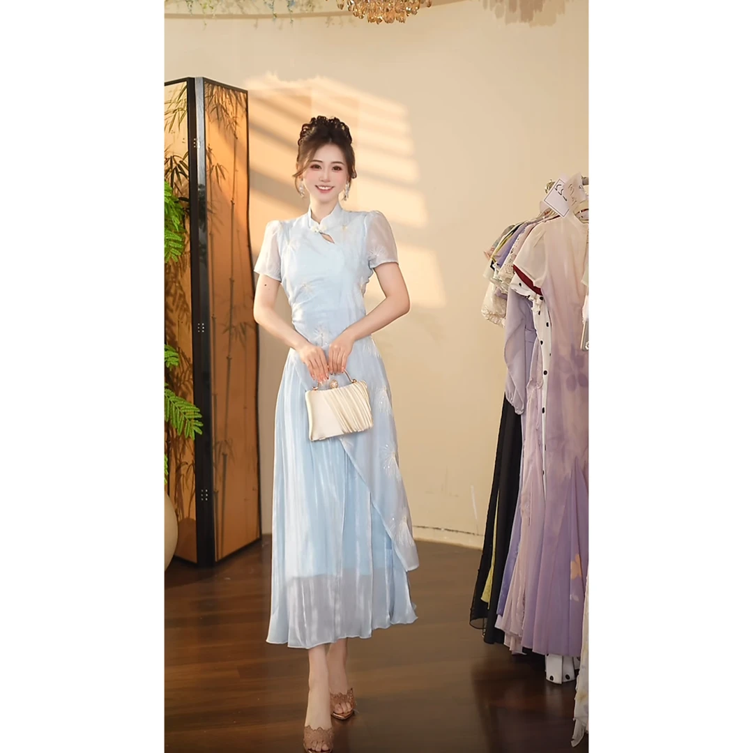 瑞瑞定制-1390（海风与梦）连衣裙“75天丝”X1204