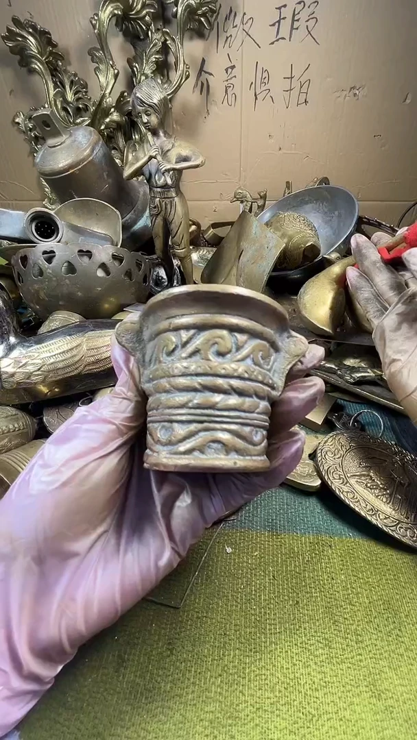 姚***摇亿锦铜回流铜器摆件80