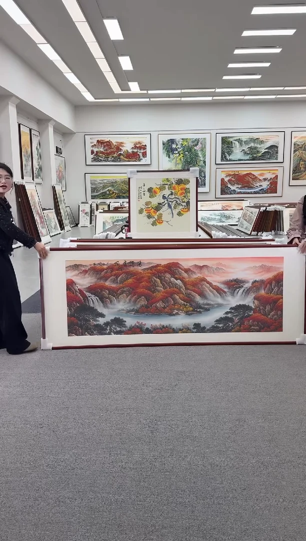 国画手绘  236*90  鸿运当头