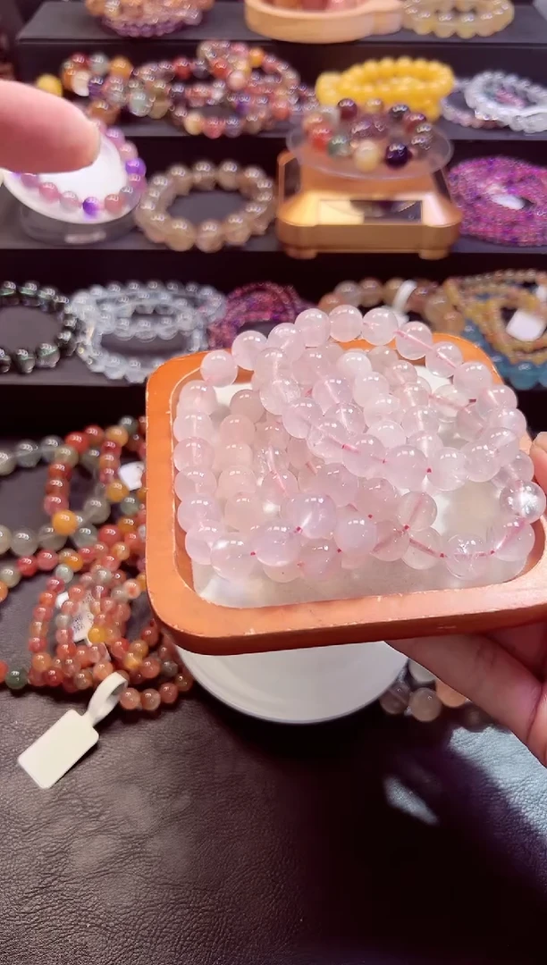 水晶手链未镶嵌水晶粉水晶多样发